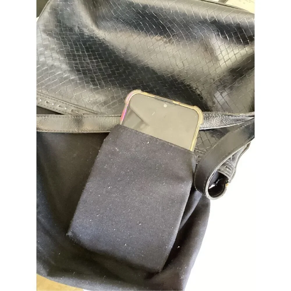 Relic Black Woven Crossbody Bag